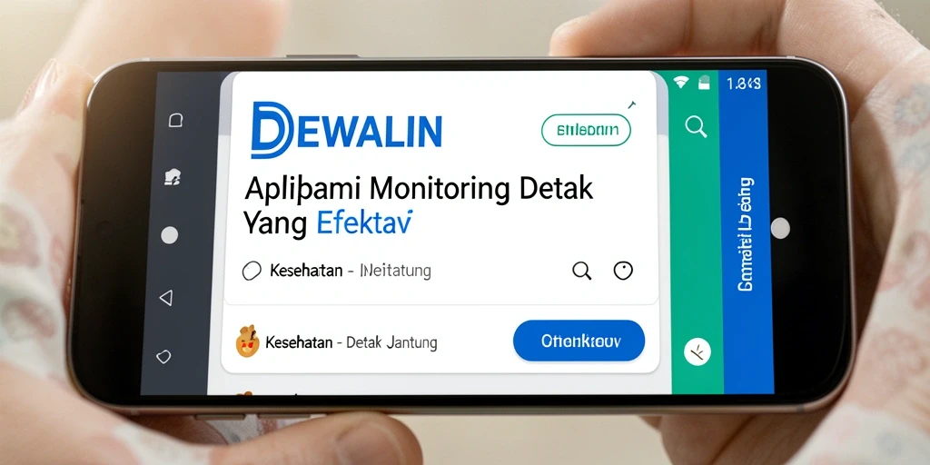 Tampilan antarmuka aplikasi DEWALIN untuk monitoring detak jantung.