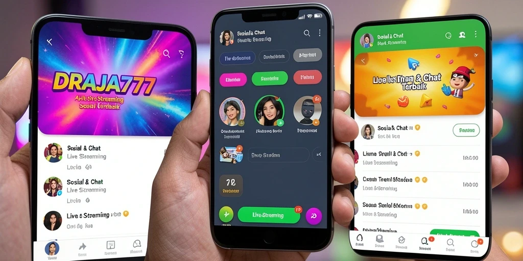 Tampilan antarmuka DRAJA777 yang menarik dengan fitur Live Streaming.