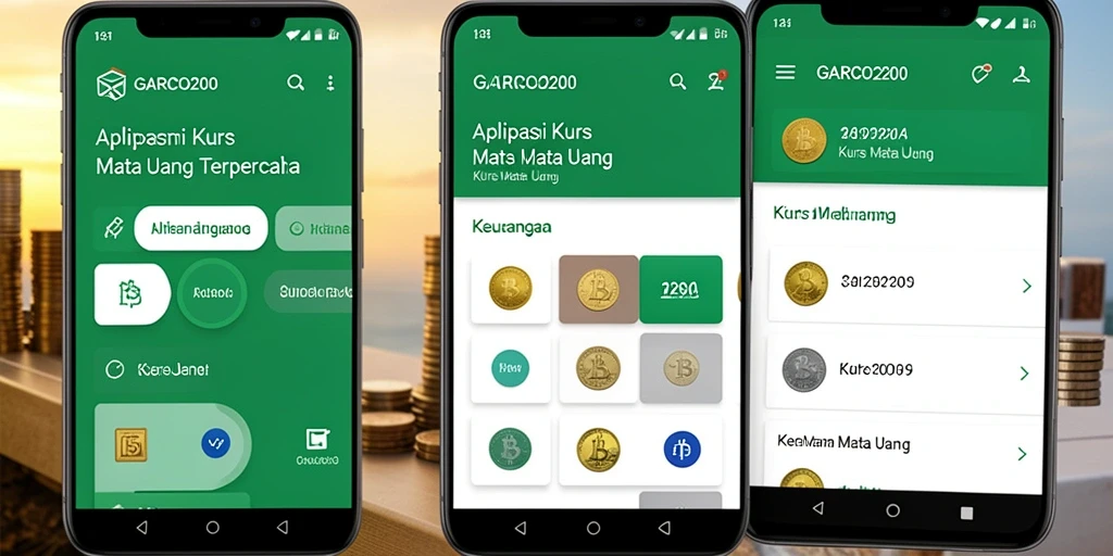 Antarmuka GARCO200 yang modern dan fungsional untuk memantau kurs mata uang.