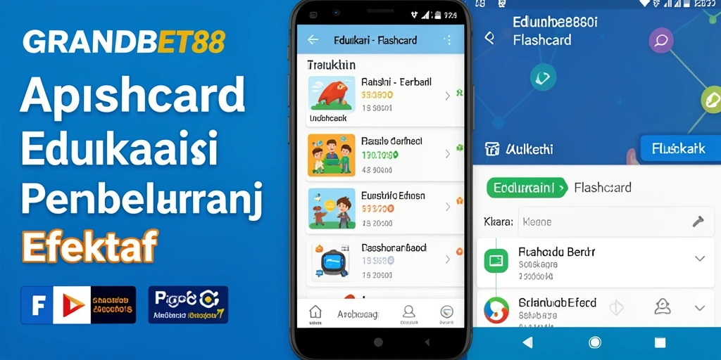 Tampilan antarmuka Flashcard aplikasi GRANDBET88 yang interaktif dan menarik.