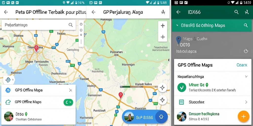 Tampilan antarmuka IDX66 dengan fitur navigasi GPS offline.
