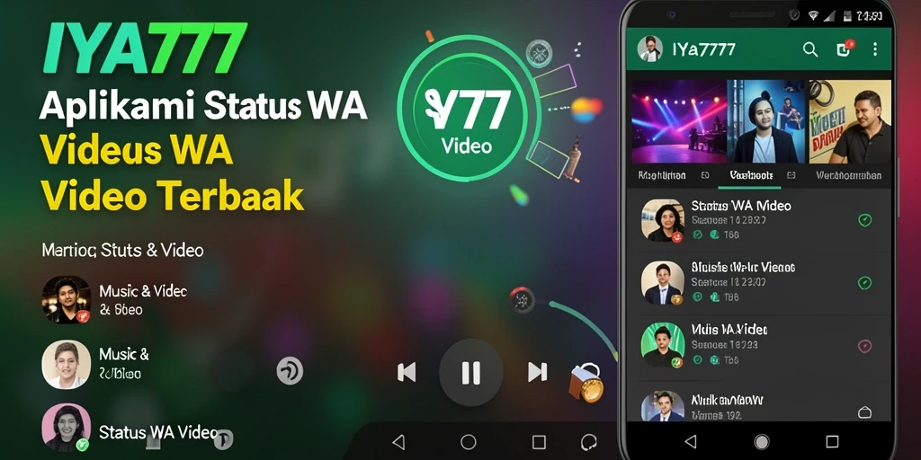 Antarmuka IYA777 yang intuitif dan koleksi video menarik.