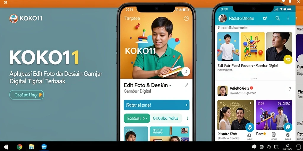 Antarmuka menarik dari KOKO11 yang memudahkan proses pengeditan gambar.