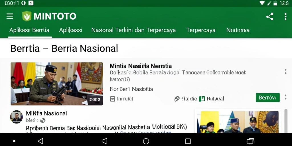 Tampilan antarmuka MINTOTO yang menarik dan informatif.