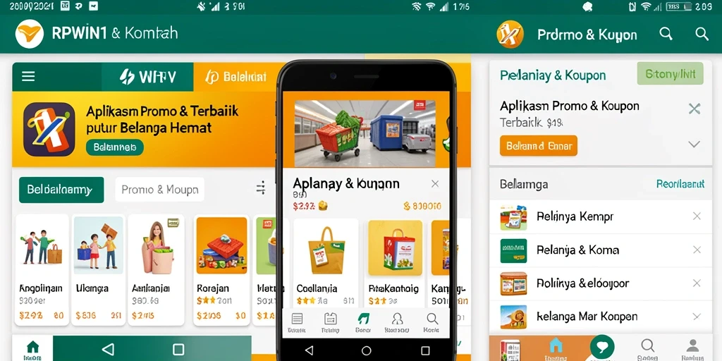 Antarmuka RPWIN1 menampilkan berbagai promo dan kupon menarik.