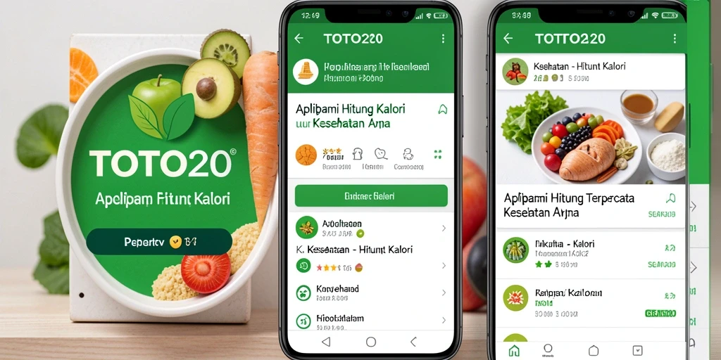 Antarmuka TOTO20 menampilkan fitur Hitung Kalori yang memudahkan pengguna.