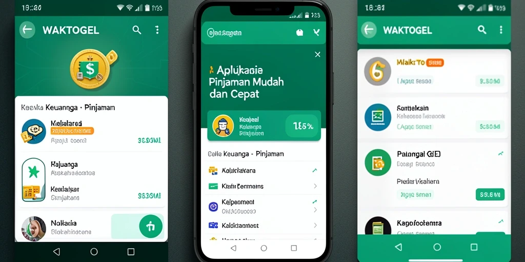 Antarmuka WAKTOGEL yang ramah pengguna untuk pengajuan pinjaman.