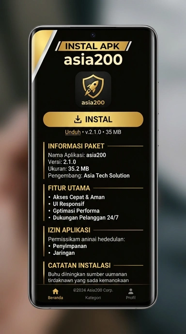Unduh dan Instal APK asia200 Secara Mudah