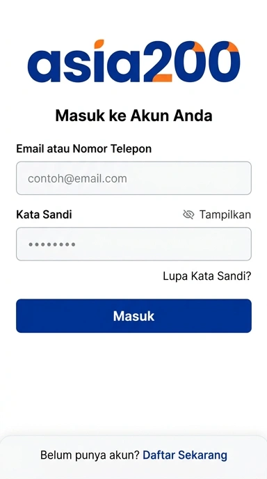 Masuk Ke Akun asia200 Anda Dengan Mudah